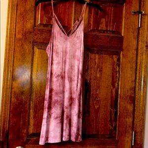 Pink tie dye dress